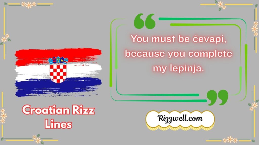croatian rizz lines