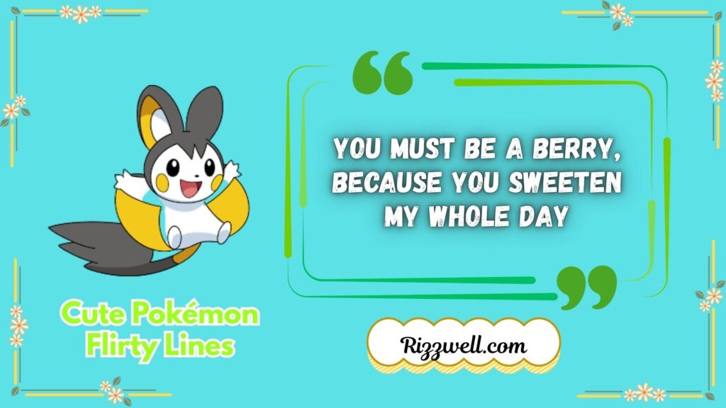 Cute Pokémon Flirty Lines