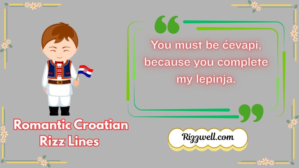 Romantic Croatian Rizz Lines 