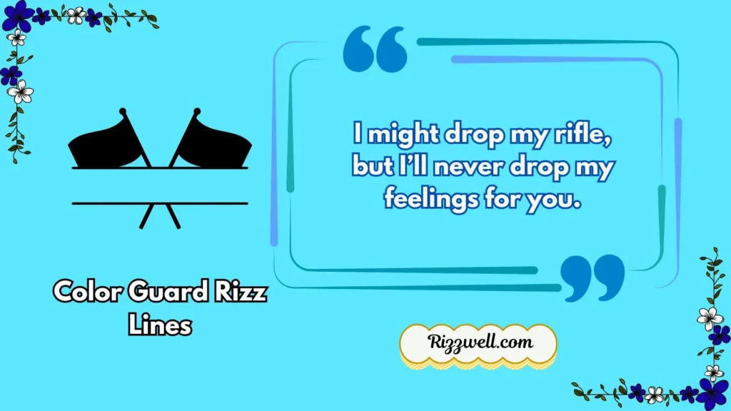 color guard rizz lines