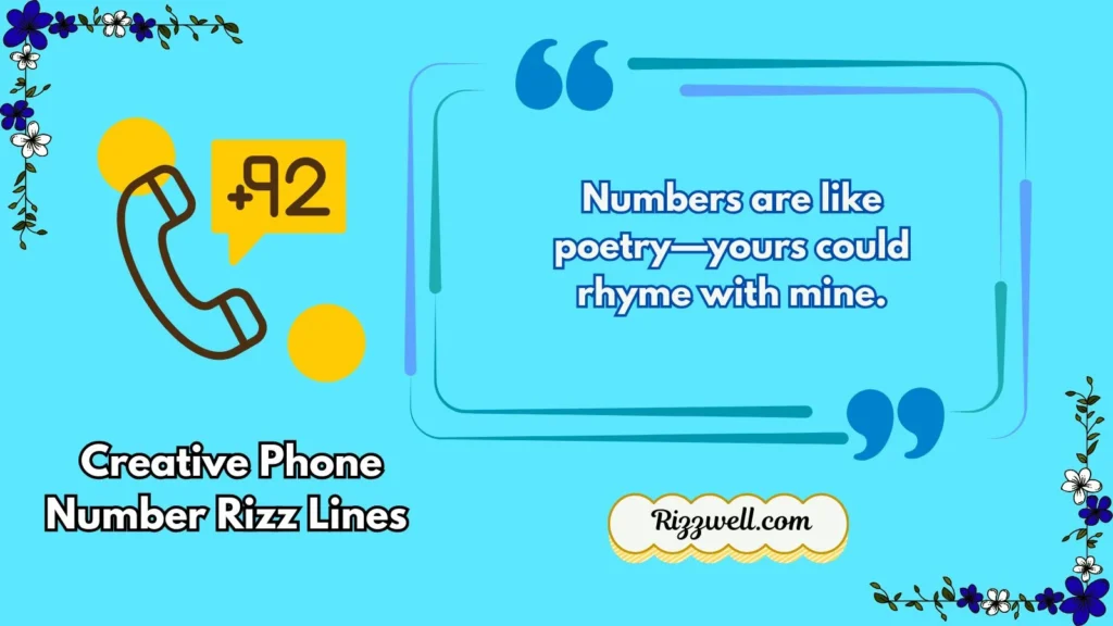 Creative Phone Number Rizz Lines