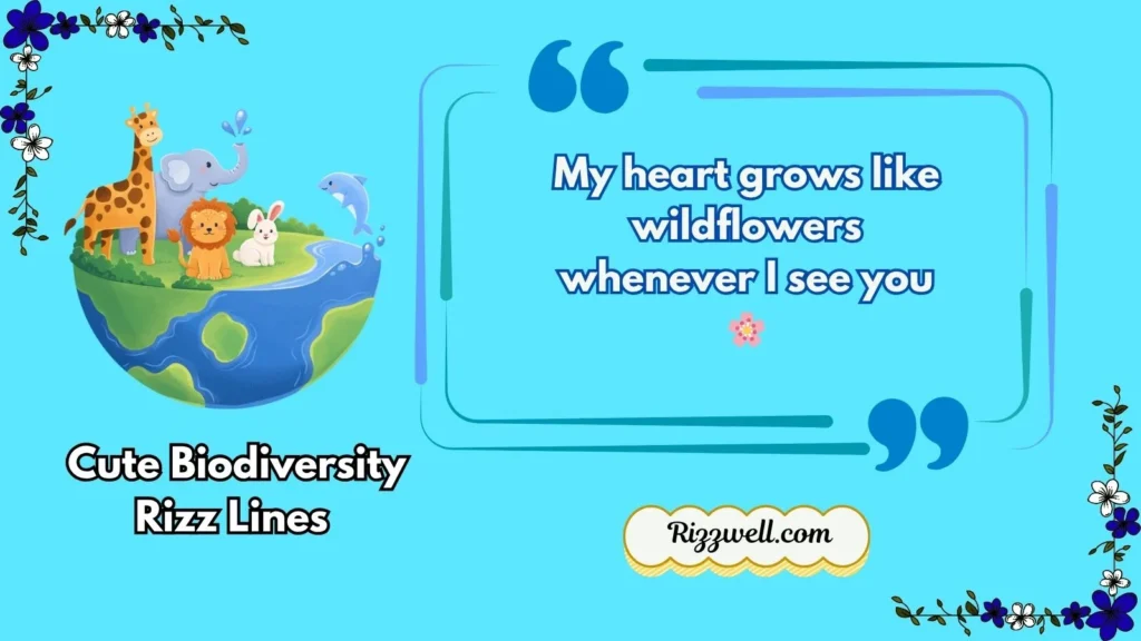 Cute Biodiversity Rizz Lines