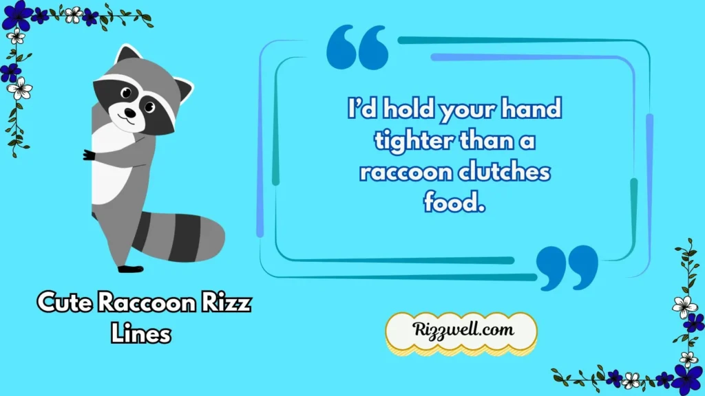 Cute Raccoon Rizz Lines