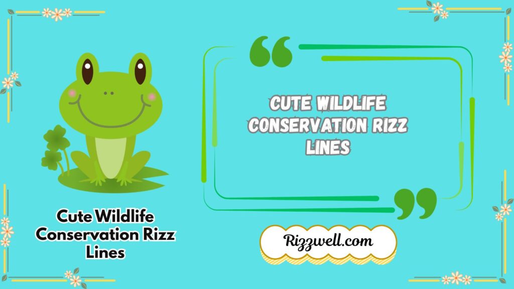 Cute Wildlife Conservation Rizz Lines
