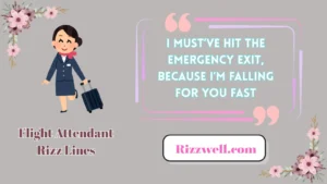 flight attendant rizz lines