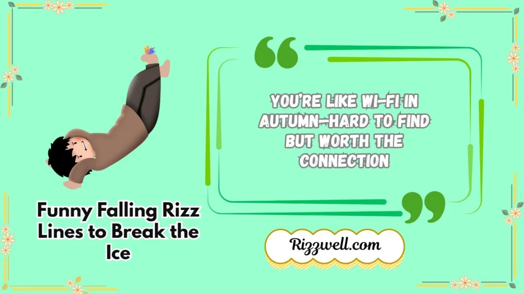 Funny Falling Rizz Lines to Break the Ice