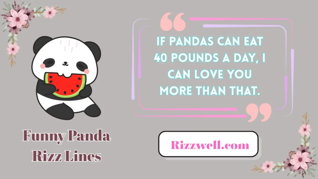 Funny Panda Rizz Lines