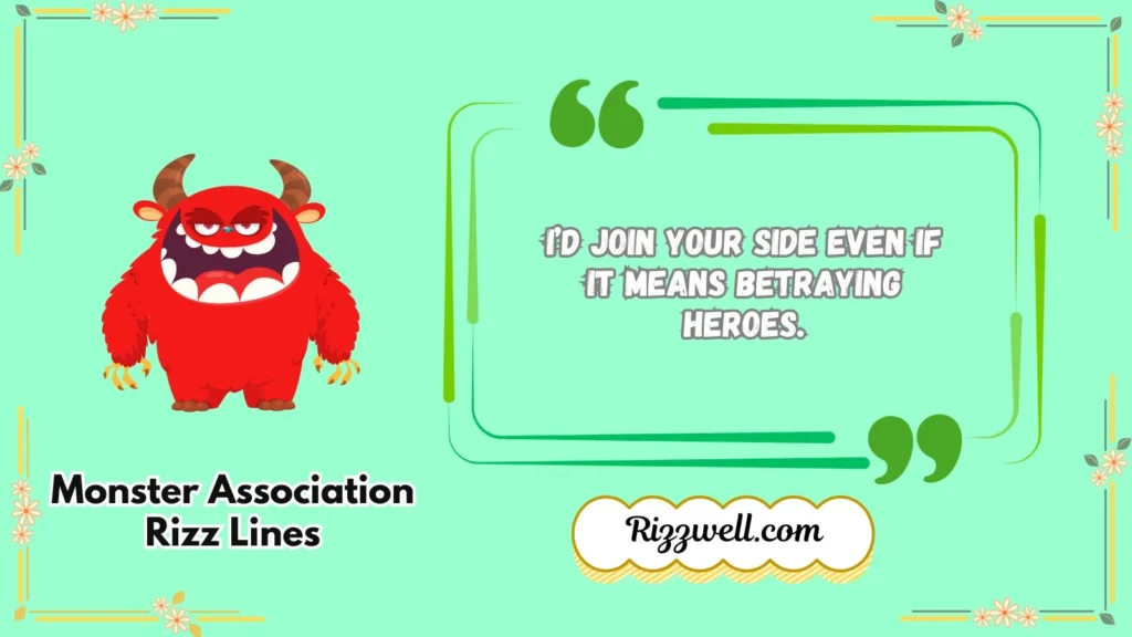 Monster Association Rizz Lines