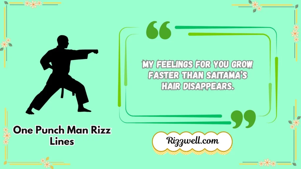 one punch man rizz lines