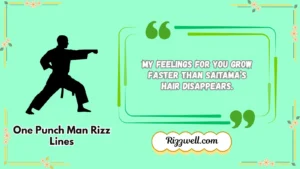 one punch man rizz lines