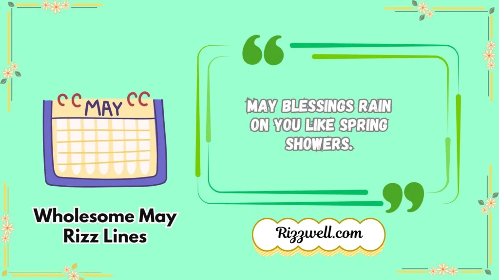Wholesome May Rizz Lines