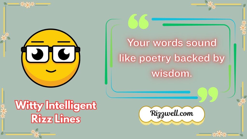 Witty Intelligent Rizz Lines